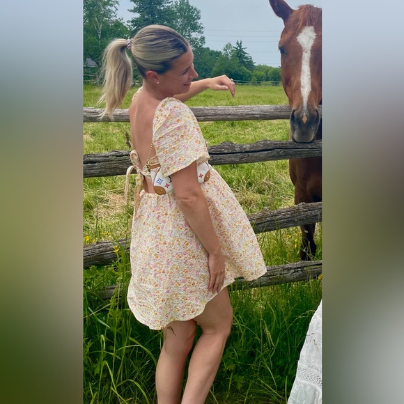 Princess Polly Summer Nights Mini Dress in Yellow Floral - Picture 3 of 3